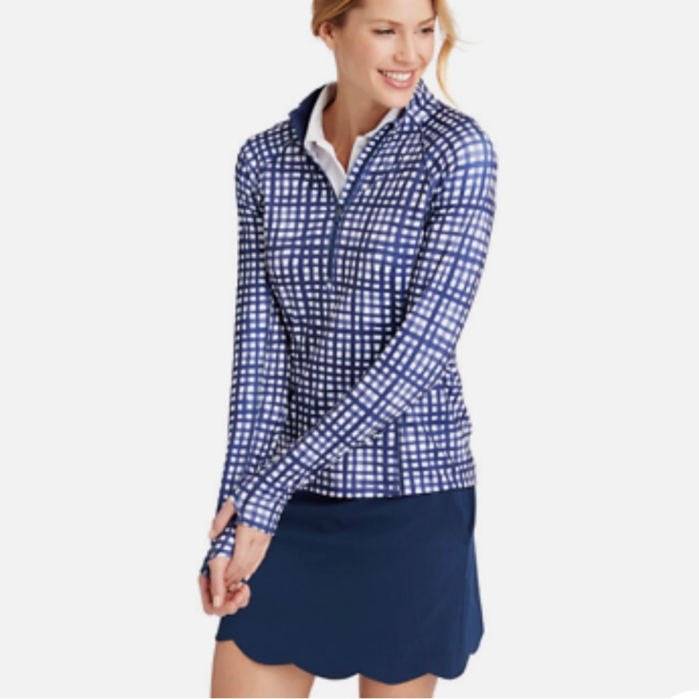Vineyard Vines gingham performance pullover size small